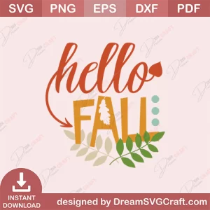Hello Fall SVG