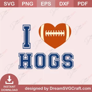I Love Hogs SVG