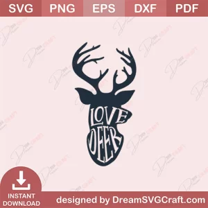 Love Reindeer SVG