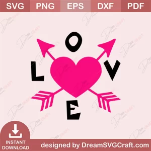 Love Arrow Design SVG