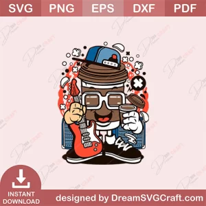 Coffee Cup rockstar SVG