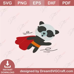 Superhero Panda SVG