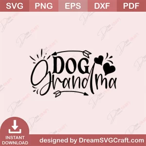 Dog Grandma SVG
