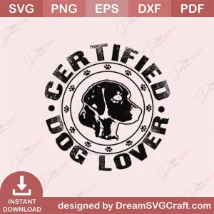 Certified Dog Lover SVG