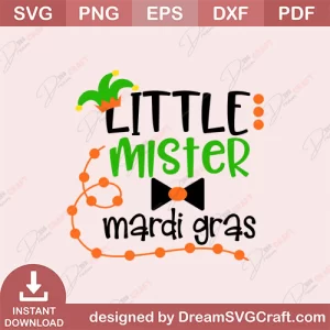 Little Mister Mardi Gras SVG
