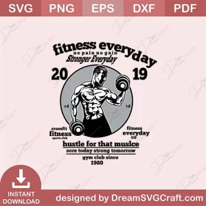 Fitness Everyday Strong Everyday SVG