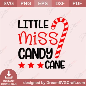 Little Miss Candy Cane SVG