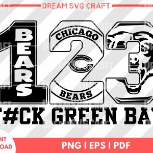F#ck Green Bay SVG files for cricut Football City Skyline for cutting - SVG, PNG, Cricut and Silhouette Studio