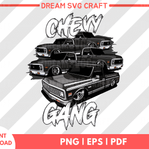 Chevy Gang SVG Files for Cricut - Premium Chevrolet Car Enthusiast Designs