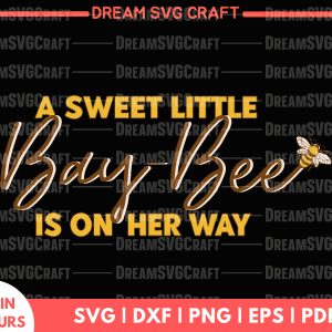 Adorable Baby Shower SVG: A Sweet Little Bay Bee - Perfect for Cricut Projects