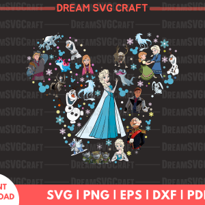 High-Quality Disney Princess and Prince PNG Files for Sublimation | English Sublimation Designs