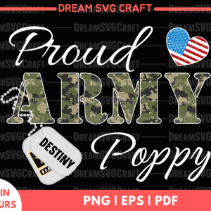 Explore our exclusive collection of Proud Army Poppy Destiny SVG files for Cricut. Elevate your crafting with intricate military-inspired designs. Perfect for patriotic projects, our high-quality SVG files ensure precise cutting. Unleash your creativity today!