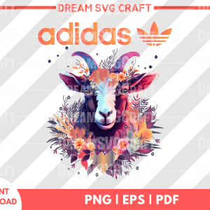 Stylish Goat Design PNG for Sublimation - High-Quality Goat Clipart