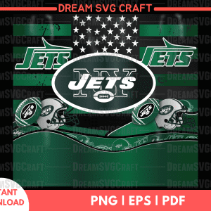 Authentic New York Jets Football PNG Tumbler Wrap | Custom NFL Merchandise
