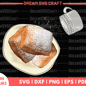 Delicious Beignet PNG Design for Sublimation | Unique Food-themed Sublimation Graphics | Creative Designs for Your DIY Projects