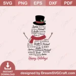 Happy Holidays Snowmen_Sophia SVG | Instant Digital Download