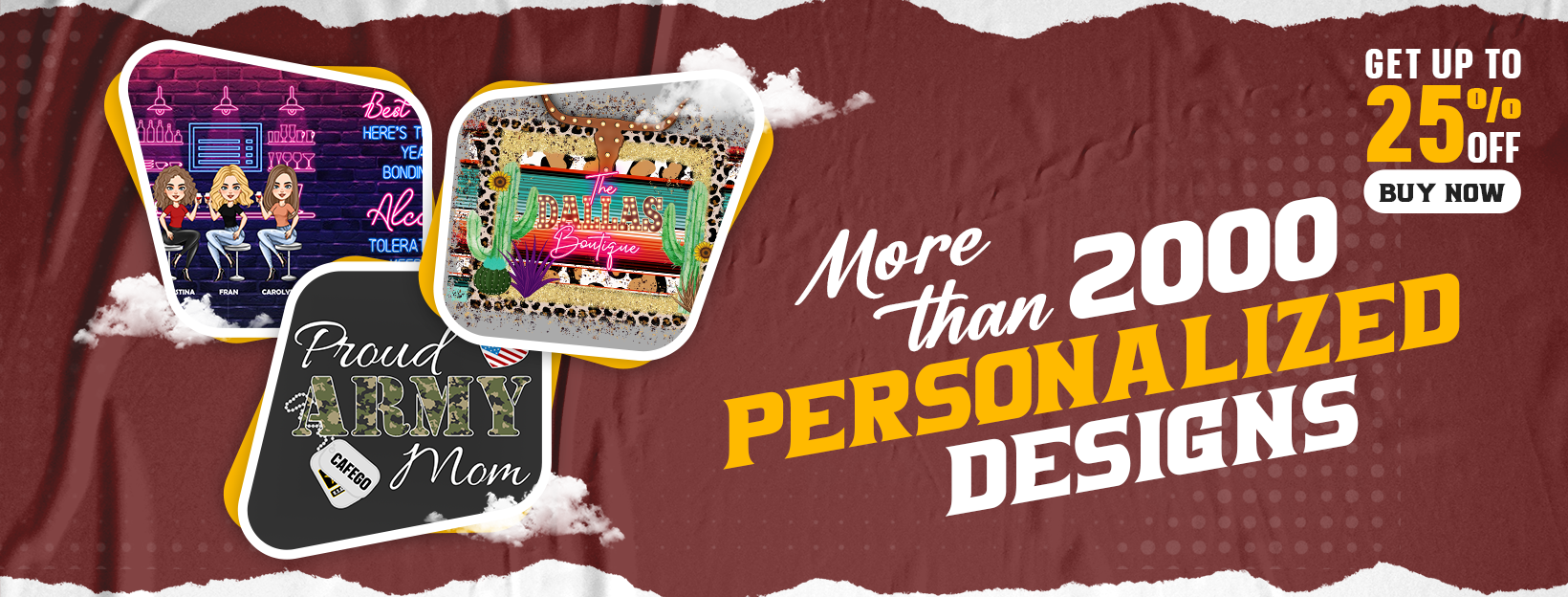 Get up to 25% off on 2,000+ personalized designs, portraits, and custom creations. Limited-time offer – shop now before it ends!