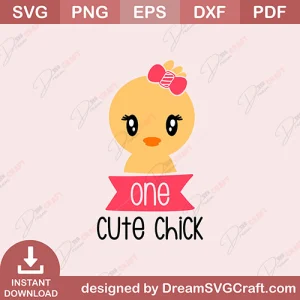 On Cute Chick SVG