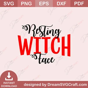 Resting Witch Face SVG
