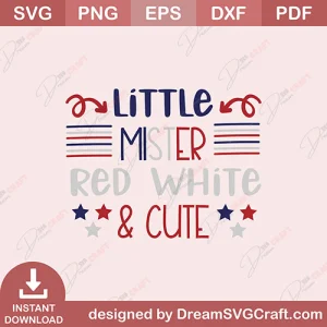 Little Mister Red White And Cutie SVG