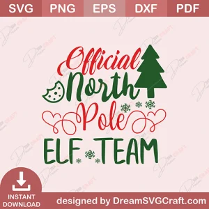 Official North Pole Elf Team SVG