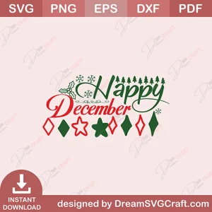Happy December SVG