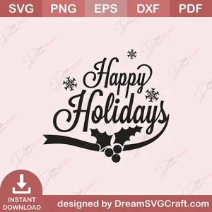 Happy Holidays SVG