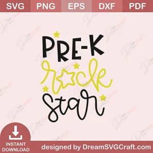 Pre K Rock Star SVG
