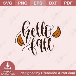 Hello Fall SVG