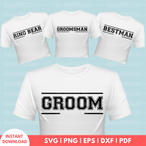 Groom Bundle Svg, Groomsman svg, Bestman svg, Ring bear svg, Wedding svg