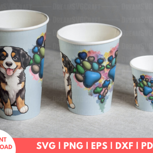 Bernese Mountain Dog Tumbler Wrap Png