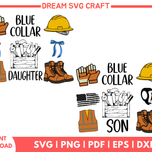 Blue Collar Son SVG Files for Cricut