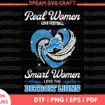 Real Women Love Football Detroit Lions PNG | Custom PNG Designs