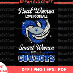 Real Women Love Football Cowboys PNG