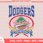 Los Angeles Dodgers World Series 2024 Champions SVG Design