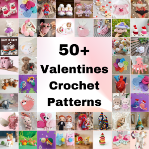 Get 50+ Valentine crochet PDF patterns for only $9. Limited-time offer at DreamSVGCraft. Shop now and save!