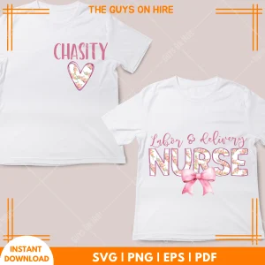 Labor & Delivery Nurse PNG, Custom Name PNG, Birth Team Design