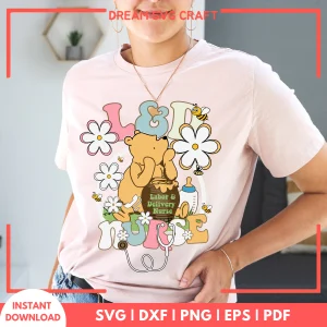 L and D Nurse SVG, Bear Eating Honey PNG, Labor & Delivery Design