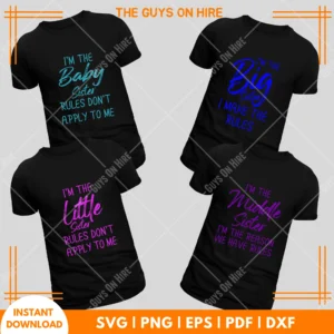 Middle Sister Baby Sister SVG