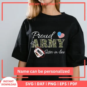 Proud Army Sister In Law SVG