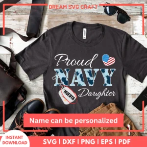 Proud Navy Daughter SVG