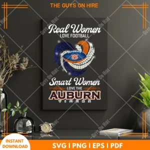 Real Women Love Football Smart Women Love The Anburn Tigers PNG