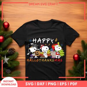 Happy Hallo Thanks Mas SVG | Holiday Trio Design Download