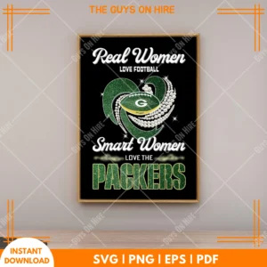 Real Women Love Football Smart Women Love The Packers PNG