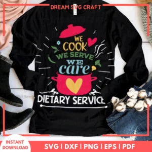 We Cook We Serve We Care SVG