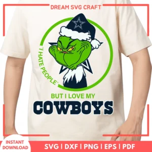 I Hate People But I Love My Cowboys SVG