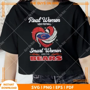 Real Women Love Football Smart Women Love The Bears PNG
