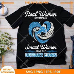 Real Women Love Football Smart Women Love The Detroit Lions PNG