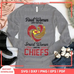 Real Women Love Football Smart Women Love The Chiefs PNG