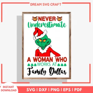 Never Underestiate A woman Who Work At Family Dollar SVG
